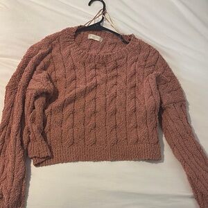 Altar’d State Women's Cable Knit Sweater - Rose